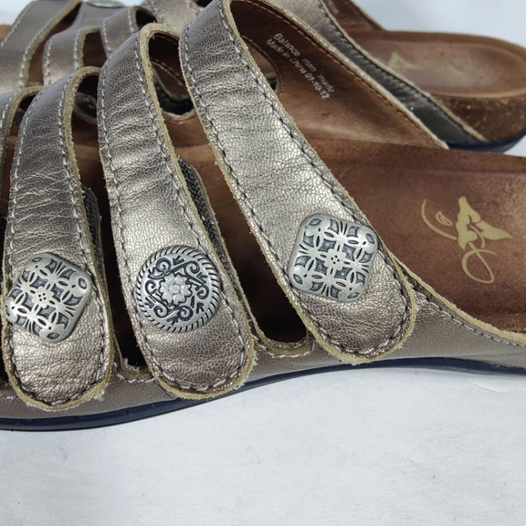 Dansko Janie Sandal Metallic Leather Adjustable Cork Footbed Women's Size 9.5-10 - Picture 5 of 10